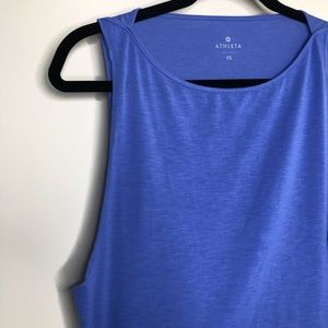 Athleta Basic Blue Boat Neck Workout Tank